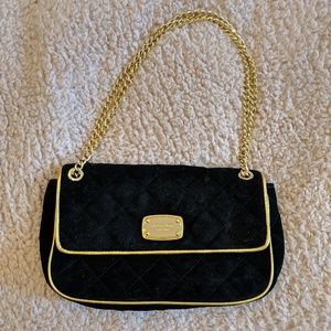 Michael Kors Jet Set Quilted Suede Shoulder Bag